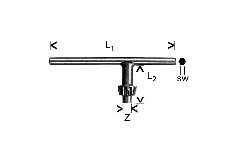 Clés de rechange pour mandrins Bosch 1607950042