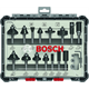 Coffret 15 fraises mixtes 1/4" Bosch 2607017473