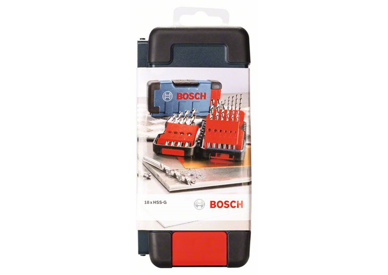 Coffrets de 18 forets à métaux laminés HSS-G Toughbox, DIN 338, 135° Bosch 2607019578