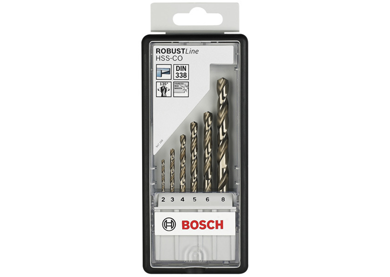 Forets à métaux HSS-Co Robust Line, jeu de 6 pièces Bosch 2607019924