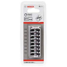 Set de 8 Embouts de vissage courts Impact Control Bosch 2608522324