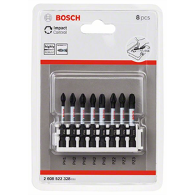 Set de 8 Embouts de vissage courts Impact Control Bosch 2608522328