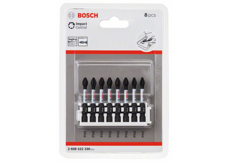 Set de 8 Embouts de vissage courts Impact Control Bosch 2608522330