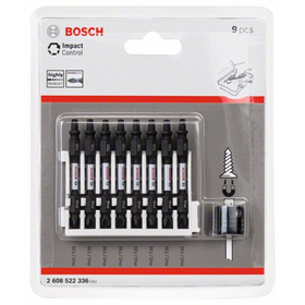 Set de 9 Embouts de vissage courts Impact Control Bosch 2608522336