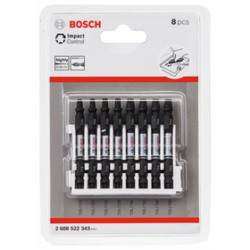 Set de 8 Embouts de vissage courts Impact Control Bosch 2608522343