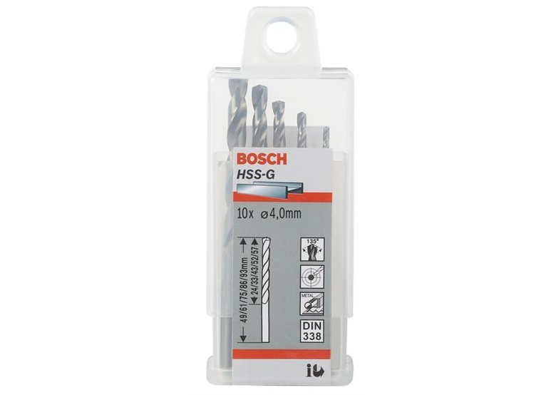 Forets à métaux rectifiés HSS-G, DIN 338 Bosch 2608585497