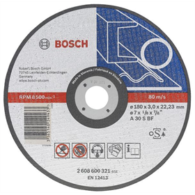 Disque droit, à métal A 30 S BF, 180 mm, 22,23 mm, 3 mm Bosch 2608600321