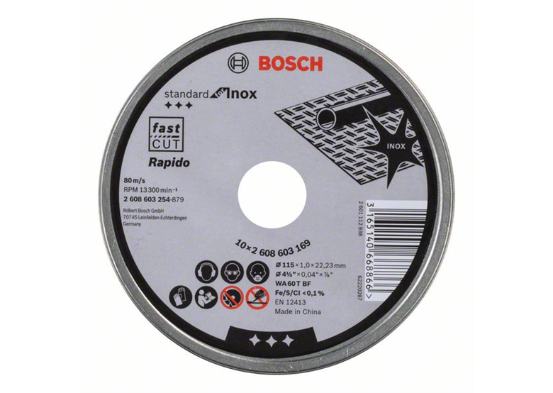 Disque à tronçonner  Standard for Inox – Rapido Bosch 2608603254