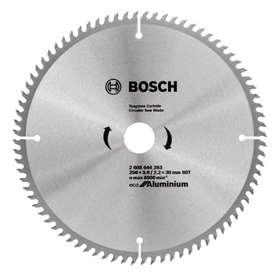 Lame pour l'aluminium ECO 250x30mm T80 Bosch 2608644393