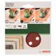 Set de feuilles abrasives pour ponceuse excentrique 125mm, G80, 5pcs Bosch 2609256A24