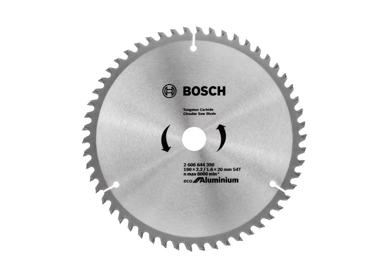 Lame de scie circulaire  pour aluminium 190x20mm T54 Bosch ECO Alu