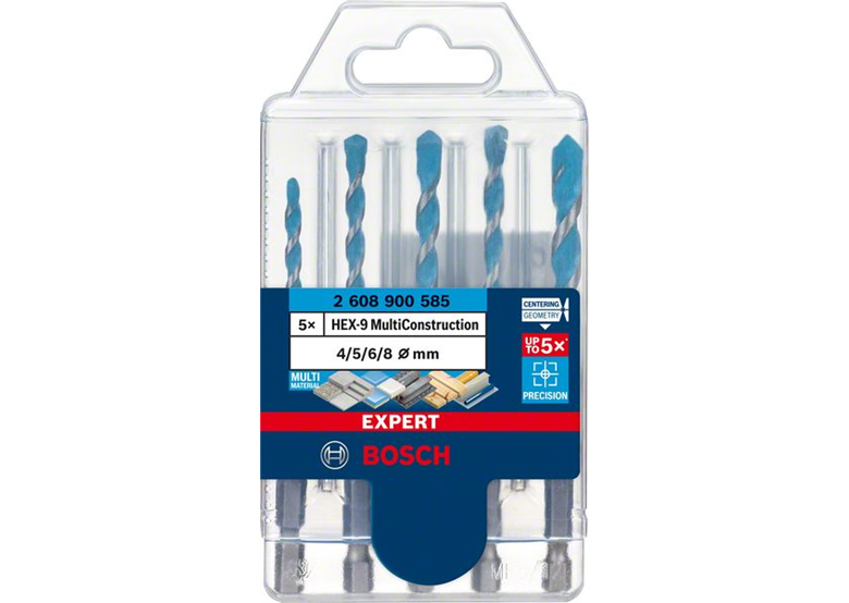 Coffret de forets 4/5/6/6/8mm, 5pcs. Bosch EXPERT HEX-9 MultiConstruction