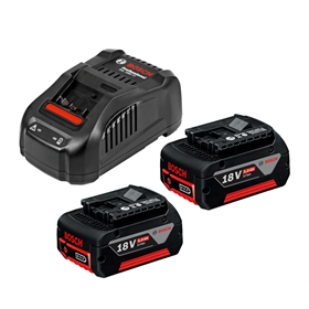 Batteries 18V 5,0Ah (x2) et chargeur Bosch GBA + GAL 1880 CV