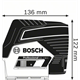 Ligne laser point Bosch GCL 2-50 C + RM2 + BM3