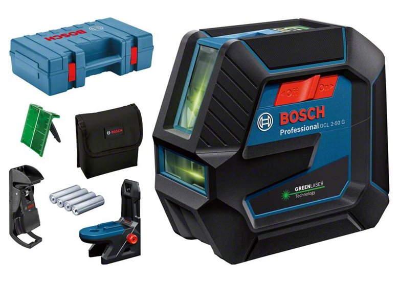 Laser point de ligne dans une mallette de transport Bosch GCL 2-50 G