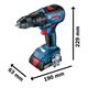 Perceuse-visseuse à percussion Bosch GSB 18V-50 1x2.0Ah 1x5.0Ah