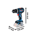 Perceuse-visseuse à percussion Bosch GSB 18V-90 C 2x5,0Ah L-BOXX 136