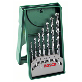 Jeu de forets à maçonnerie 7 pcs Bosch Mini X-Line