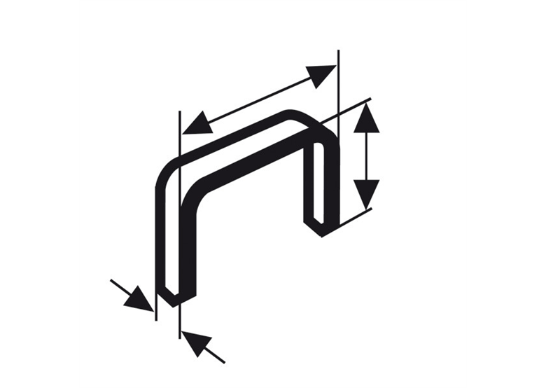 Agrafe à fil plat de type 57 Bosch typ 57 10,6 x 1,25 x 10 mm