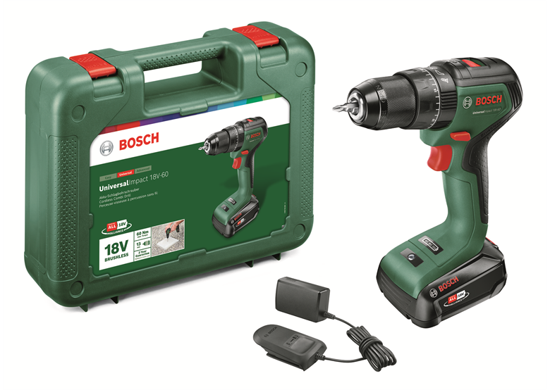 Perceuse-visseuse à percussion Bosch UniversalImpact 18V-60 1x2.0Ah