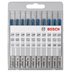 Lames 10 pièces Bosch X-PRO LINE JSB SET "BASIC FOR METAL