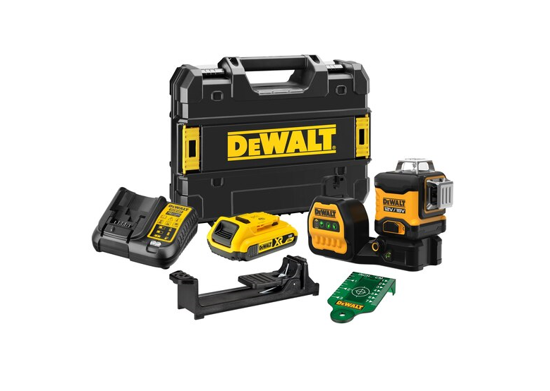 Niveau laser multi-lignes 3x360° faisceau vert DeWalt DCE089D1G18