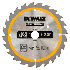 Lame de scie circulaire 165x20mm, 24 dents DeWalt DT1949-QZ