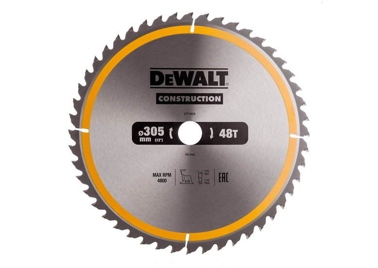 Lame de scie circulaire 305x30mm 48T DeWalt DT1959-QZ