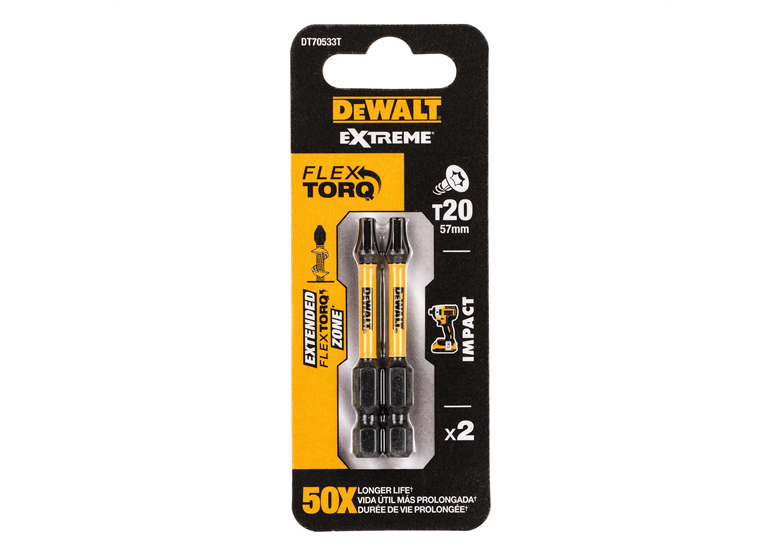 Embouts de vissage TORSION - 2pcs. DeWalt DT70533T