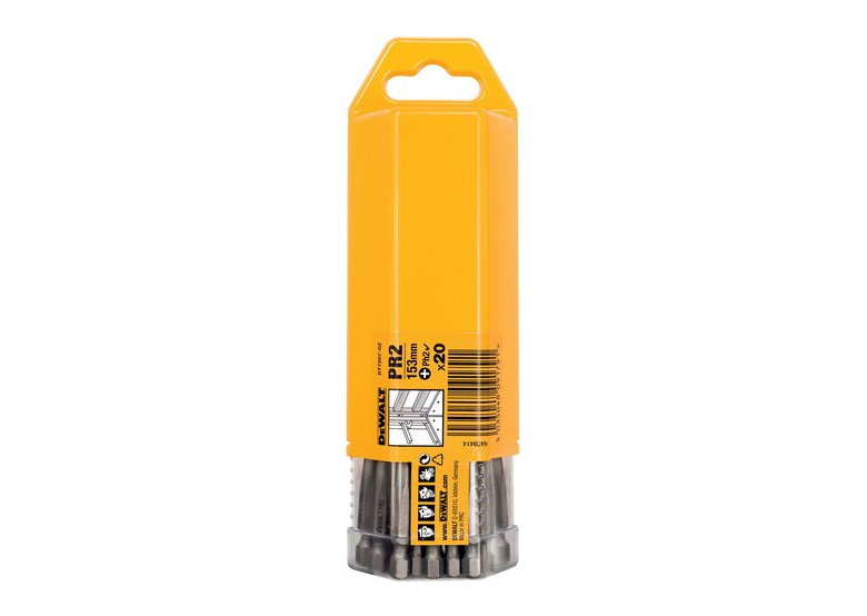 Jeu d'embouts longs PR2 (PH2) pour vis plaques de plâtre DeWalt DT7207