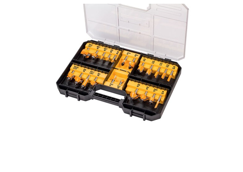 Coffret 22 fraises pour défonceuse DeWalt DT90017