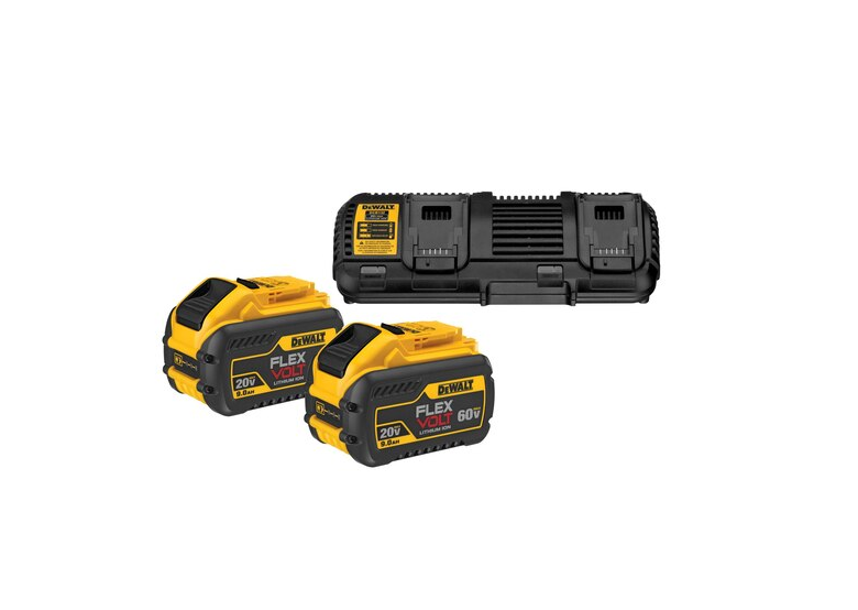 Ensemble de 2 batteries 9.0Ah et chargeur 4A DeWalt FLEXVOLT DCB132X2