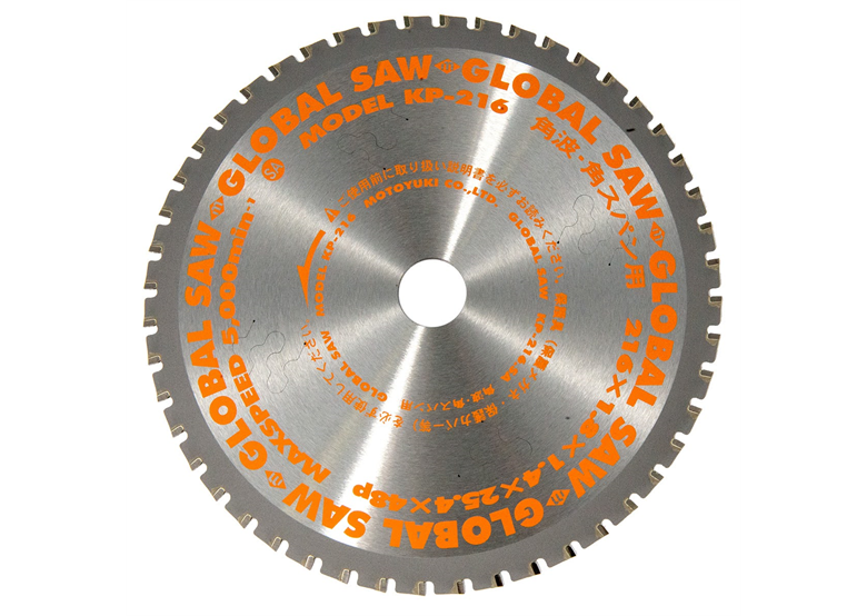 Lame de scie circulaire 216x25.4mm/48dents cermet FN Glob Motoyuki GLOB-KP-216