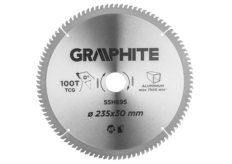 Disque de coupe aluminium 235x30mm Graphite 55H695