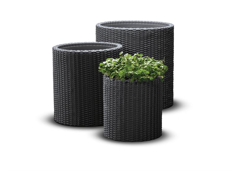 Ensemble pots de fleurs extérieur Keter Cylinder 230217