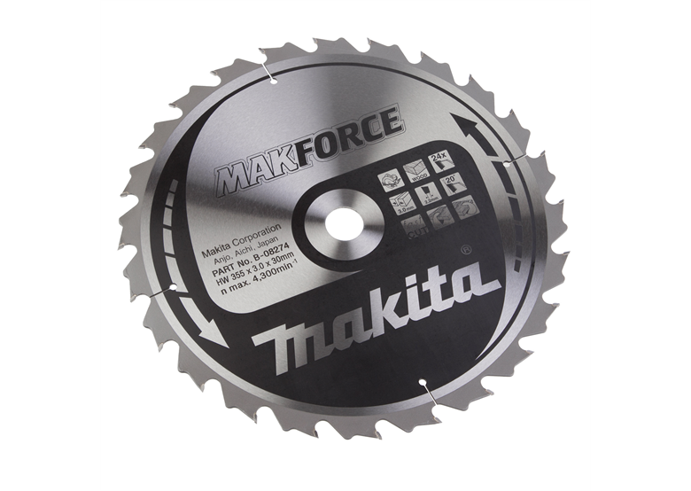 Disque MAKFORCE CSC35524G 355x30mm T24 Makita B-08274