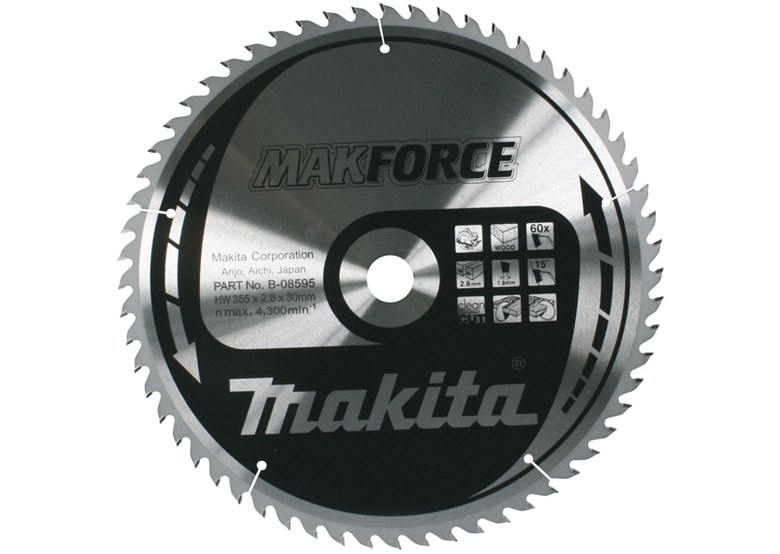 Lame de scie MAKFORCE CSXF35560G 355x30mm T60 Makita B-08595