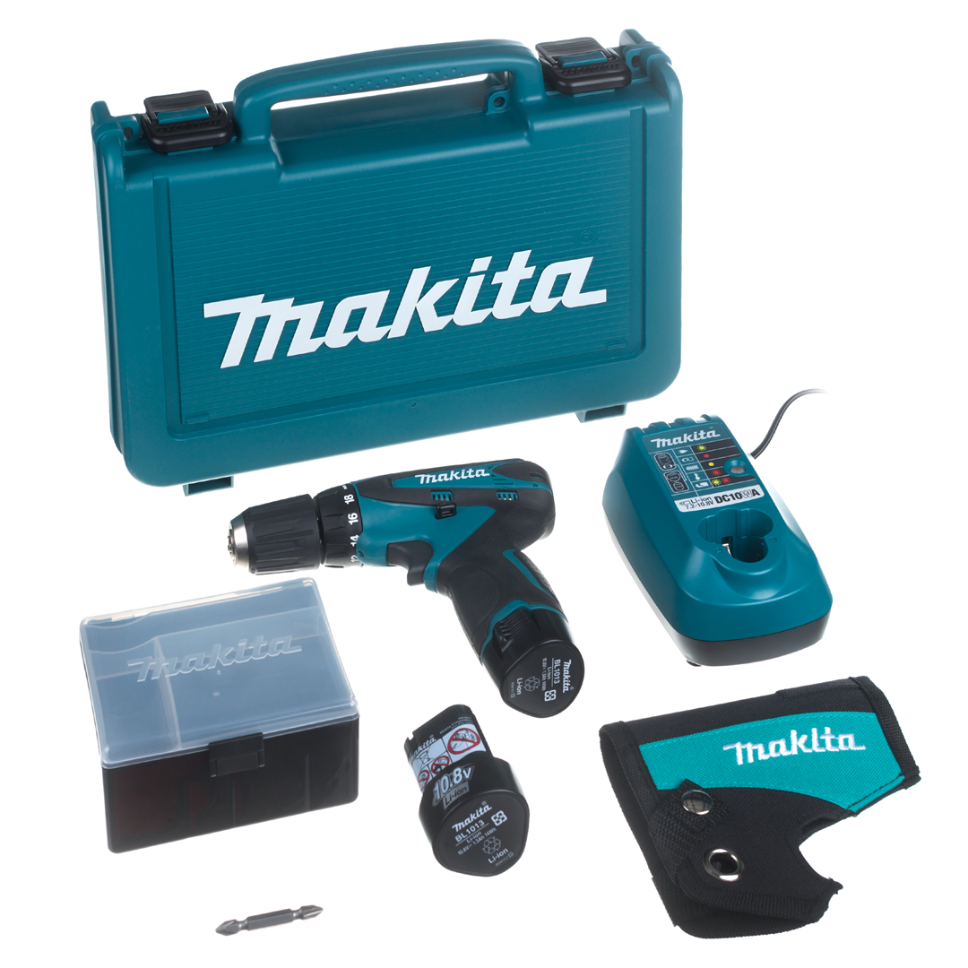 Perceuse sans fil MAKITA DF330DWE - 10,8 V - 1,3 Ah Li-Ion - 2