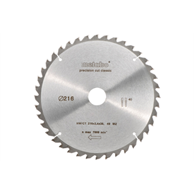 Lame de scie circulaire  216x30mm T40 Metabo 628060000