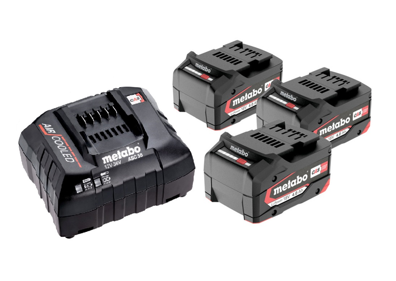 Ensemble de 3 batteries 4.0Ah + 1 chargeur ASC 55 Metabo 685049000_P