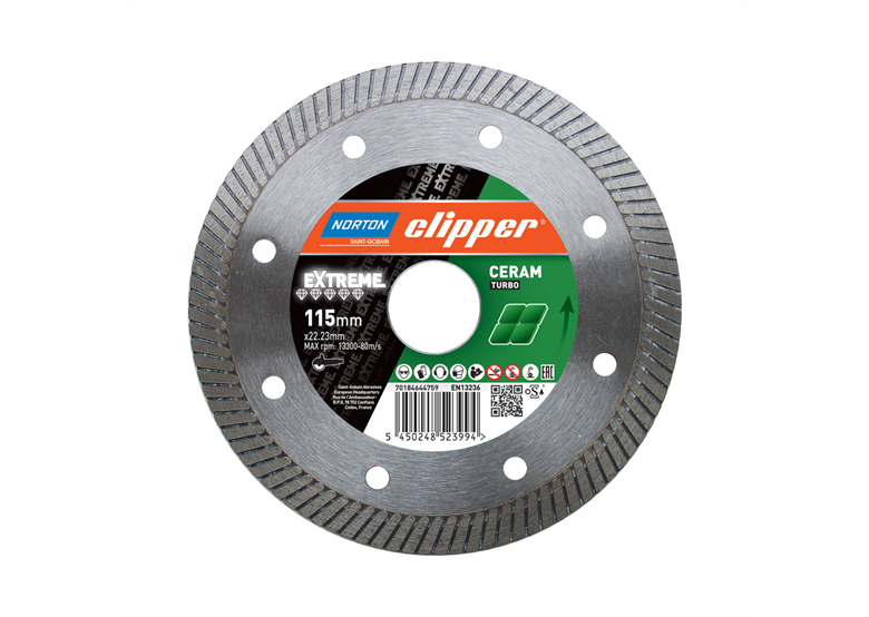 Disque diamant 115x22,23mm Norton Extreme Ceramic Turbo