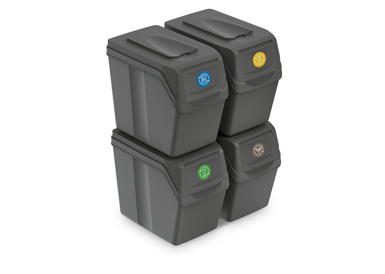 Set de poubelles 20l SORTIBOX 4 pcs. Prosperplast ISWB20S4-405U