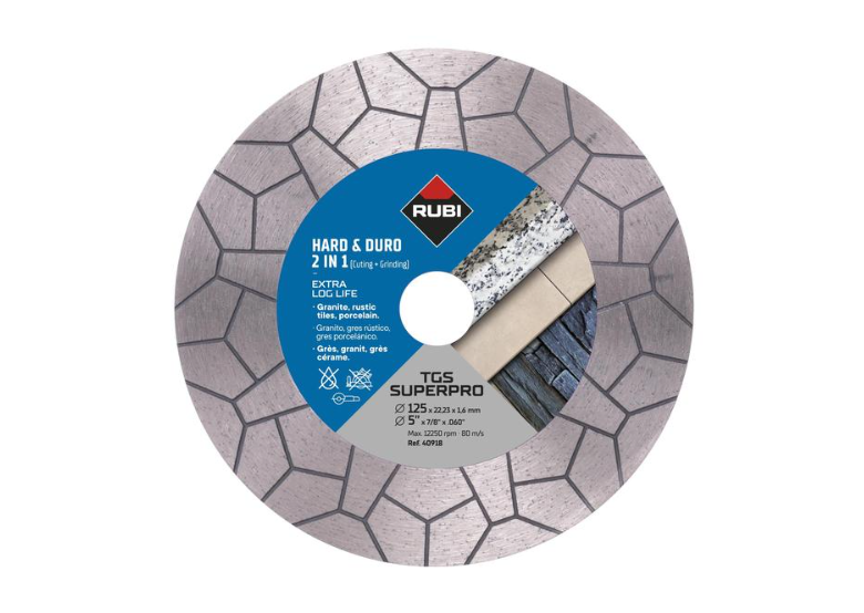 Disque diament  125x22.2mm Rubi TGS SUPERPRO