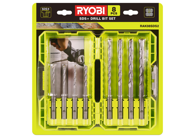 Coffret de forets SDS Plus 8pcs. Ryobi RAK08SDS2