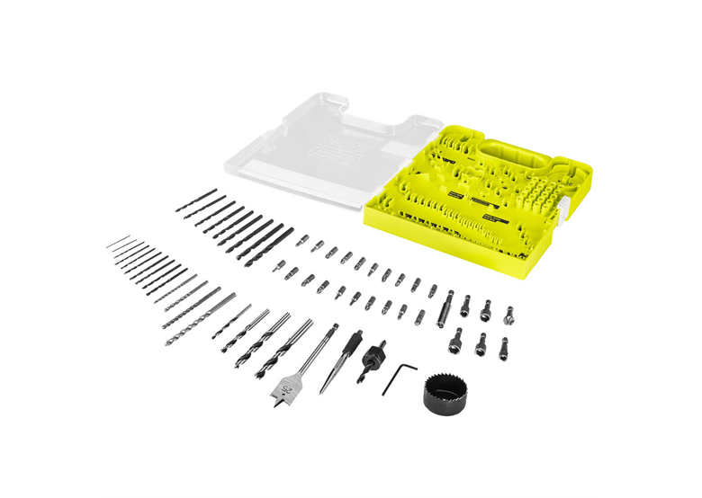 Coffret de forets et embouts de vissage 60pcs. Ryobi RAKDD60