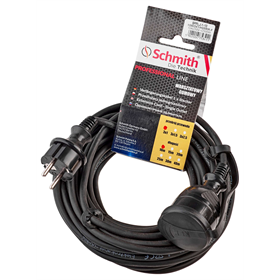 Rallonge électrique 10m, 3x2,5mm, noir Schmith SPPLJ-3-10