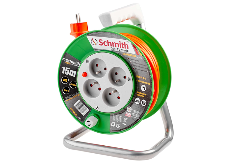 Rallonge électrique avec enrouleur stand line, câble 3x1,5mm, 25m Schmith SPSL-2-25