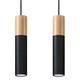 Suspension PABLO 2 noir Sollux Lighting Peach Puff