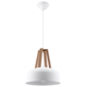 Suspension CASCO blanc/bois naturel Sollux Lighting Peach Puff