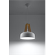 Suspension CASCO blanc/bois naturel Sollux Lighting Peach Puff